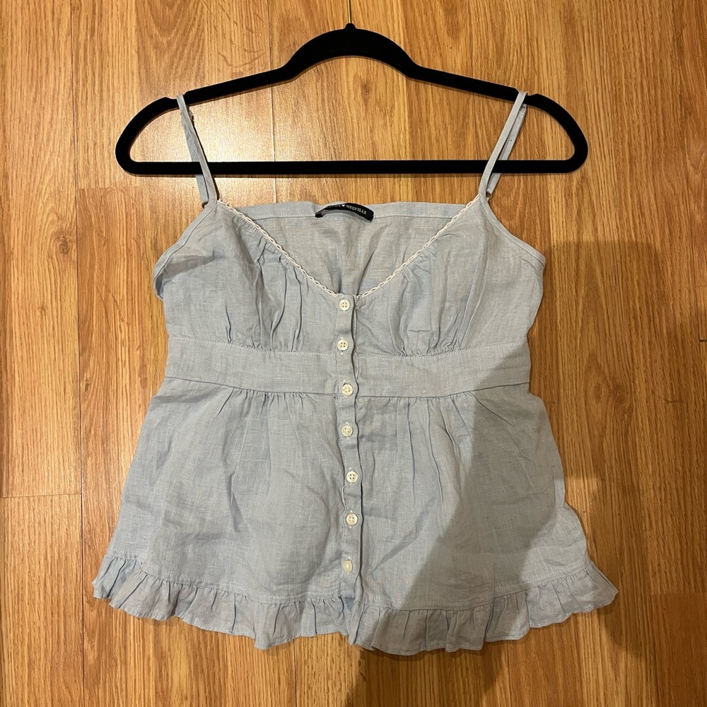 light blue brandy melville tank top